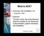 What is the threshold height limit based on ADA requirements? What’s the maximum operating force permitted? Does the door or window even need to be ADA compliant? What does “accessible” really mean? And if you’re a manufacturer, do your products meet those specifications? nnIn response to the number of questions that have been coming in to AAMA on the Americans with Disabilities Act, AAMA&#39;s Code Consultant, Julie Ruth, PE joined us for a complimentary webcast on the subject.