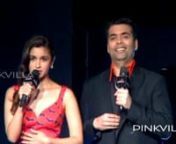 Karan Johar and Alia Bhat at a channel launch from alia bhat