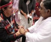 20-23 June, Santa Fe, USA - America Yatra 2015nnTewa Indian dances and International Yoga day with AmmannFour generations of Tewa Indian dancers performed a Winter Buffalo dance.n