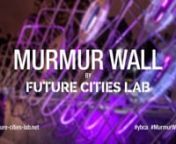 Project website: future-cities-lab.net/murmurwall/nnWHAT WILL THE CITY AROUND US BE THINKING, SEEING AND READING IN THE NEAR FUTURE? HOW WILL ITS DESIRES AND FEARS MANIFEST? WHAT WILL BE MOST IMPORTANT?nnOffering a glimpse into the immediate future, the Murmur Wall is an artificially intelligent, anticipatory architecture that reveals what the city is whispering, thinking and feeling. By proactively harvesting local online activity—via search engines and social media—the Murmur Wall anticipa