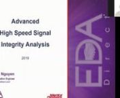 Overview nnAdvances in process and SERDES technologies create challenges in PCB design and signal integrity analysis for high-speed multi-gigabit serial channel designs such as USB3.1, Ethernet (25G/40G/100G/200G/400G/1000G/2500G), OIF-CEI (25G/28G/56G), ANSI-FC-PI-6, and PCIe (Gen3/4). Time-domain based analysis requires accurate IBIS-AMI models and extensive analysis to analyze the effects of overshoots, undershoots, jitters, losses, crosstalks, and BER (Bit Error Rate) which are time consumin