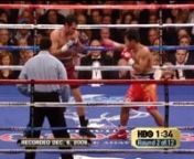 On December 6th, 2008 Oscar De La Hoya took on boxing phenom Manny Pacquiao.  BOXING 4 FREE podcaster Andrew Schweitzer goes back and explains how the fight came together, the atmosphere surrounding the build-up, and does a break down of the fight itself.  The footage is all from HBO including some from the 24/7 series.  The video is about 15 minutes long.  Hope you enjoy it.nnnnBOXING 4 FREE does not own any of the footage in the video.  Those rights belong to HBO, Golden Boy, Mayweather P