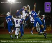 Happy Thanksgiving from Eye Street! To read a congratulatory letter from Father Planning on the miraculous finish for the football Eagles in the WCAC Championship, click here: https://www.gonzaga.org/page/news-detail?pk=1219147&amp;fromId=253789
