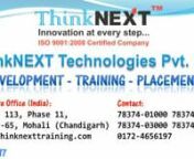 ThinkNEXT Technologies Private Limited is the best Digital Marketing Company in Chandigarh Mohali Panchkula which provides the best 45 days/3 Months/6 Months Digital Marketing training in Chandigarh Mohali Panchkula. This Digital Marketing Company provides the training based on Live projects with 100% placement assistance.