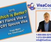 https://www.visacoach.com/fiance-vs-spouse-which-is-better/ Spouse or Fiance visas are similar, but which is better for you, depends on your priorities.The main important issues to compare, when considering K1 Fiance versus CR1 Spouse Visas are: processing time, cost, how soon after arrival the foreign spouse wants to work, ages of any dependent children who are coming to the USA, whether a joint sponsor is required, and Criminal History. nTo Schedule your Free Case Evaluation with the Visa Co