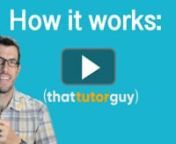ThatTutorGuy.com-- The Math help you need, not the lectures you don&#39;t.Videos by fun, Stanford-educated tutor,Pre-algebra thru Pre-calculus, just &#36;30/month. nFront page video