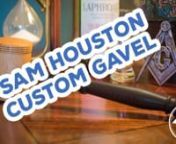 What an honor it was to be called upon again to create a truly useful tool for the new Master at my mother Lodge. In January 2018, I was asked if it would be possible for me to make a suitable replica of the gavel that Sam Houston used when he was a Mason! Fortunately, the Grand Lodge of Texas has the gavel on display in their Sam Houston Museum.nnWhile the materials that were used are unknown to me, I was fairly certain I could get the job done. I sourced some Texas Ebony and a very nice and ve