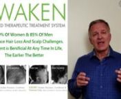 40% of women and 60% of men experience hair loss and scalp challenges.nnPROBLEM SOLVEDnUntil now, hair loss treatments treated the scalp with drugs such as Minoxidil. AWAKEN is DRUG FREE (Free of Minoxidil)nnAWAKEN stimulates growth by reducing DHT that causes the shrinking of the hair follicle and eventual hair loss.nnWhile the reduction of DHT is necessary, it is also necessary to stimulate health cellular regeneration of new hair.nnAWAKEN styling products visibly increase the thickness of hai
