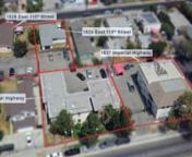 The SK Group of Marcus &amp; Millichap is pleased to present an opportunity to invest in 5 contiguous parcels totaling 32.764 sf in the Broadway-Manchester neighborhood of South Los Angeles. Comprised of a 12 unit multi-family property, a 4 unit multi-family property and 2 single family residences totaling 13,280 sf in total rentable square footage. 1635 E Imperial is a 12 unit property consisting of (12) one-bed one-bath units. This property provides tenants with gated on-site parking and the g