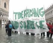 Italian student climate protest the day after record flooding (ie. Wednesday 13 November midday) in Piazza San Marco. Initially the police attempted to shut it down.It was allowed to go ahead after several minutes of tense negotiations.nn© www.adamsebire.infonWatermarked HDp25 preview. Filmed 4Kp30nat midday Wednesday 13 November, 2019.nnn4Kp50 downconverted to HDp24, watermarked.nnFor licensing this material please contact adamsebire@gmail.com nwww.adamsebire.info/the-works/climate-change-ar