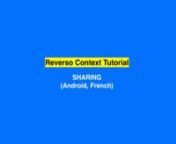 Reverso Context App - Tutorials - Share - French - Android from reverso context french