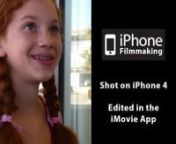 Shot and edited entirely on the iPhone 4 / iMovie App (in 48 hours).nnWant more iPhone 4 movies?nWatch GOLDILOCKS - http://vimeo.com/15608787nDownload THE MAJEK APP - http://tinyurl.com/themajekappnnFollow us on Twitter @majekpicturesnn======nnRead some of the press about APPLE OF MY EYE:nnTomCruise.com -