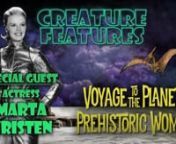 A has-been rock star hosts horror films in his haunted mansion. Guest: actress Marta Kristen who played Judy Robinson on Lost in Space. Movie: 1968’s Voyage to the Planet of Prehistoric Women.nnEpisode 05-204Airdate: 11–14-2020