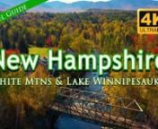 We travel across the White Mountains of New Hampshire in this video showing Lake Winnipesaukee, the Pemigewasset River, The Swift River, The Saco River and Ammonoosuc River.We explore the state parks of Franconia Notch &amp; Crawford Notch.We give travel tips for Weirs Beach, Meredith, Lincoln, North Conway, and Bethlehem.We feature 4 scenic trains, The Hobo &amp; Lake Winnipesaukee Railroad, The Cafe Lafayette Railroad, &amp; show all 3 excustions of The Conway Scenic Railway.nnLACONIA /