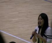 Linda singing the national anthem at UCI men&#39;s volleyball game vs. Pepperdine