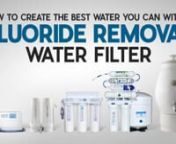 Hi and Welcome to our video on How to Create the Best Water You Can with a Fluoride Water Filter, please click the link below to check out our website:nnhttps://www.mywaterfilter.com.au/fluoride-filters/nnIf you have any questions or if we can help you with anything, please contact us on 1800 769 300 or jump over onto our live chat on MyWaterFilter.com.aunn- G&#39;day folks, Rod from My Water Filter here today. I&#39;d like to share with you our fluoride-removal water filters category page. Here, we&#39;ll