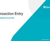 Transaction Entry from entry