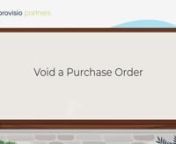 Voide a Purchase Order from voide