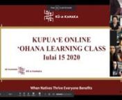 This video is a recording of the Kupuaʻe Papa ʻOhana ʻŌlelo Hawaiʻi that was held on Wednesday, July 15, 2020.Kumu reviewed words and simple sentence patterns with participants, learned from previous classes.The purpose of this papa, is to prepare ʻohana for hōʻike on July 30, 2020.nnOn May 20, 2020, the Papakōlea Community Development Corporation (PCDC), in partnership with Kū-A-Kanaka, LLC, launched the first Kupuaʻe online Papa ʻOhana ʻŌlelo Hawaiʻi.This initiative is fun