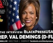 (from demings.house.gov)nnCongresswoman Val Demings represents Florida&#39;s 10th Congressional District in thenU.S. House of Representatives.nnBorn in a two-room, wooden framed home in Jacksonville, Val Demings was the youngest of seven children. Her parents, Elouise, a maid, and James, a janitor, did all they could to support their seven children and instill in them the meaning of hard work.nnDespite seeing few women in the ranks of law enforcement in the early 1980’s, Rep. Demings was inspired