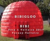 The BIBIGLOO exhibited for the Voltaire&#39;s day in Ferney Voltaire (France) - June 2017nnDesigned in 2010, the Bibigloo is an architectural postmodernist inuit concept. nThe Bibigloo (contraction of Bibi and Igloo) is both a work of land art, design, light source and a plastic art installation. nIt is a habitat type polyethylene igloo to replace the 20th century igloo traditionally made of ice. nThe Bibiglo is made with 250 recycled containers and low consumption bulbs.nIndeed, following the thawi