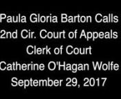 from: paulagloria nTo: sshorr@law.nyc.gov, rtperry32@gmail.com, DeeDee Halleck nCc: Lidya Radin , dean loren nSubject: Barton&#39;s Letter to Clerk of Court, 9/20/17 that Halleck et al vs City of New York Lost JurisdictionnDate: Sep 30, 2017 4:52 PMnAttachments: Letter to Clerk Wolfe.pdf wolf scan signature page.pdf ProofService9:20.jpg Paula Lien Ruby Krajick.pdf Clerk.2nd.cir(1).pdfnDear Scott Shorr,nThis is an email courtesy notification of a letter sent by US mail to Clerk of Court Catherine Wol
