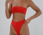 Ava Bandeau Top & Audra Bottoms - Red from red