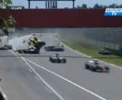Huge crash at the start of the Auto GP second Race in Imola. Six cars were involved, taking Coletti, Reid, Onidi, Piscopo, Filippi and Grubmueller out of contention.nThanks to the Lola chassis toughness, all drivers walked away unscathed.