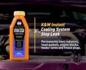 A leaking cooling system can cost you a lot of time and money to fix, and it puts you at risk of a major engine failure.KW Instant Cooling System Stop Leak gives you a one-step, permanent repair so you can start driving again, its guaranteed.A cooling system leak may show up as fluid or steam leaking from your radiator or cooling hoses. If the leak is coming from a hose, you’ll need to replace it.But, KW Cooling System Stop Leak can instantly and permanently fix leaks in radiators, as we