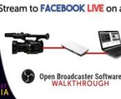 Stream on Facebook Live with an external camera.In this video I&#39;m going to show you how to stream using the popular OBS software on a PC with the BMD Intensity Shuttle for USB.nn***** DOWNLOAD LINKS *******nOBS: https://obsproject.com/nBMD Desktop Video Drivers: https://www.blackmagicdesign.com/supp...nn***** EQUIPMENT LINKS ******nnEXTERNAL CAMERA INTERFACEnIntensity Shuttle: http://amzn.to/2zsIFdRnnENTRY LEVEL CAMERA (Requires Format Converter!)nCanon VIXIA R800: http://amzn.to/2mTqt6XnForma