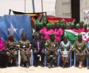 STORY: AMISOM female peacekeepers celebrate women’s contribution to global peacenDURATION: 7:39nSOURCE: AMISOM PUBLIC INFORMATIONnRESTRICTIONS: This media asset is free for editorial broadcast, print, online and radio use.It is not to be sold on and is restricted for other purposes.All enquiries to thenewsroom@auunist.org nCREDIT REQUIRED: AMISOM PUBLIC INFORMATIONnLANGUAGE: ENGLISH/SOMALI NATURAL SOUNDnDATELINE: 8/MARCH/2018, MOGADISHU, SOMALIAn n nSHOT LIST:n n1. Med shot, AMISOM female