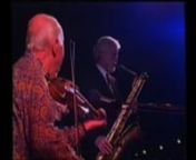 Gerry jams with the Stephane Grappelli Trio at the 1991 Marciac Jazz Festival