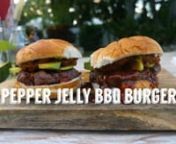 What&#39;s better than avocado, blue cheese, bacon, beer-battered onion rings and pepper jelly BBQ sauce piled high on top of a juicy, grilled burger? Nothing, you say? Agreed! My Pepper Jelly BBQ Burger is here just in time for summer, and is sure to become one of your favorites!! Check out the recipe below.nnIngredientsnn20 oz ground chuckn4 slices thick cut baconn1 cup bbq saucen¼ cup pepper jellyn8 slices avocadon8 oz blue cheesen1 yellow onionn1 cup flourn½ cup beernoilnsalt &amp; peppern4 ka