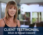 Client Testimonial: SOLD 32 Kowari Crescent from kowari