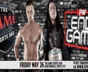 Explosive Professional Wrestling returns to The Game Sports Bar in Northbridge with a packed card.nFor the first time ever EPW held a Tag Team Tournament which would give the winners simple bragging rights over this hotly contested division as we head into EPW&#39;s Evolution on June 10th. Currently there has not been a number one contender determined for the titles currently held by Generation Zero. A win in this elimination tournament would certainly set up a team to be making demandsnIn our main