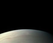 An animation showing how Jupiter appeared to NASA&#39;s Juno spacecraft when its JunoCam camera was imaging Jupiter at approximately 13:13:40 on February 2, 2017. The animation is based on the images obtained by JunoCam at this time. Due to the spacecraft&#39;s spin the camera sweeps across Jupiter&#39;s disc and is able to image a large area over a period of several seconds. For clarity this animation is slowed down by a factor of 1.8.nnCredit: NASA/JPL-Caltech/SwRI/MSSS/Björn Jónsson