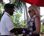 Feb. 9, 2015, Roi-Namur, Marshall Islands — Under a cluster of coconut palms on a tiny coral island more than 6,400 miles from Milwaukee, Lynne Rivera and Paula Smith honored their father’s final wish.nFrank Pokrop had been a sniper in the 4th Marine Division during World War II. Trudging through the jungle, trapped behind enemy lines, he was shot and nearly lost his life on Namur, one of two conjoined islands at the northern tip of Kwajalein Atoll in the heart of the Marshall Islands.nnA Yo