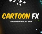 Use Cartoon FX to add more value to your project in an easy and fast way.nnUse it on your videos, titles, transitions, just let your creativity flow!nnThere are 166 elements divided in 8 categories:nEffects, Alphabet, Electric, Explosions, Flames, Hand drawn, Smoke and WaternnVery simple to use and get awesome results.nnJust drag and drop, customize and create endless combinations.nnIt&#39;s very useful for any kind of project and it will increase your productivity immensely.nnThis is an amazing plu