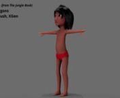 Mowgli from The Jungle Book. Made for 3d animation in Maya, ZBrush and Substance Painter