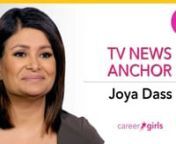 Watch Joya Dass, a television business news anchor who covers the financial markets from the floor of the New York stock exchange. She is also the founder of LadyDrinks Women’s Networking, a leadership development platform. Watch her full interview at https://www.careergirls.org/role-model/tv-news-anchor-joya-dass/nnSupport Us: https://www.careergirls.org/about/donatennFree career quiz: https://www.careergirls.org/explore-careers/career-quiz/nnFollow us:n♥ Instagram: http://instagram.com/car