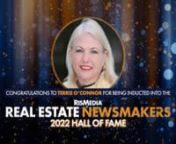 2022 RISMedia Real Estate Newsmakers Hall of Fame&#124;Terrie O’Connor founded Terrie O’Connor REALTORS® in 1991, following a successful 10-year career in real estate sales, marketing and management. The company has grown to become a leading independent brokerage with eight locations, approximately 420 sales associates and 40 full-time employees. In 2021, the firm was a finalist in the “Best Real Estate Company” category on New Jersey’s Best of Bergen list. nn“At Terrie O’Connor RE