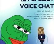 https://pepe.bet nhttps://t.me/pepebetverificationnnnnnWelcome PEPE fam, we are going to wait for a few minutes so people can join. Just a quick note, this call will be recorded and shared so our Aussie friends can listen to it as soon as they wake up.nnnAlright, I hope you can hear me well. My name is Dave, nice to meet you all, today I am going to be the host of this voice chat. I&#39;d like to talk a few words about a feature that hasn&#39;t been emphasized yet about our token and then I will release