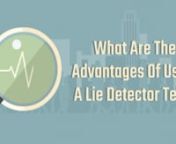 It can be challenging to detect if a person is truthful with their statements. But by having a person undergo a lie detector test administered by top providers like Lie Detector Eye Test Newcastle, it would be much easier to determine if an interviewee is lying. Below are the rest of its advantages.nnOne of the main advantages of having a lie detector test is that it is painless. A polygraph makes it simple to analyse a person’s vital signs while reporting. Instead of interrogating, this asses