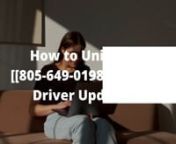 How to Uninstall [[1(315) 204-0084]] Winzip Driver Updater from winzip driver
