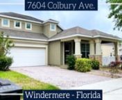 This is a walkthrough video of a house for sale at 7604 Colbury Ave in Windermere, Florida.