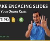 Create ATTRACTIVE Slides For Your Online Course Using (GOOGLE SLIDES+SLIDO) &#124; FREE TOOLS FOR TEACHERS #slidesgo #onlineteachingtipsnnTo sell courses from your own course website, just: n� Signup here →https://www.learnyst.com/signupnnYou are looking to create an awesome PPT for your online class.nnAnd you want to make your online class a LIVELY place. nnYou don&#39;t want that boring classroom where students come for attendance. nnRather, you want to ask questions, create polls &amp; make learni