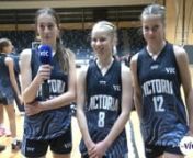 We caught up with Team Vic Girls 12 Years and Under Team Captains, Arabella, Jasmine and Indy at the School Sport Australia Basketball Championships. nnOver 930 students registered to trial. School Sport Victoria selected six teams to compete at the School Sport Australia Championships. nnWhat a great week! nnIf you see someone you know, tag them. nn#SSA2022 &#124; #SchoolSportAustralia &#124; #PlayValueConnect &#124; #TeamVicAlumni &#124; Basketball Victoria &#124; Basketball Australia&#124; #TeamVicnn▼ STAY CONNECTED T