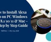 Easy to get, download &amp; install Alexa App on PC Windows 7/8/8.1/10/11 Computer &amp; Mac. Alexa app is a companion for your Amazon Echo device. Downloading the Alexa Echo app saves a lot of time, helps you access Alexa-enabled devices remotely &amp; makes your work even more easier. If you finding it difficult to install the Alexa app on your PC/Mac then worry not follow the instructions in the video or you can even get in touch with our experts.nRead blog: https://bit.ly/3ek4mC9