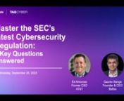 Umang Barman of Balbix hosts cybersecurity experts Gaurav Banga of Balbix and Ed Amaroso of TAG Cyber as they discuss the implications of the new SEC cybersecurity rules.