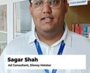 Hear it from our TYBSM student, Mr. Sagar Shah who was honoured at the University of Mumbai for his academic performance in 2022–2023.nnFrom classrooms to an Ad Consultant intern at Disney+ Hotstar for the ICC Men’s Cricket World Cup 2023 in India, Sagar’s story is one of brilliance and achievement.nnAt IISM, we aspire to create more students like Sagar who will showcase their exceptional skills in the field and make us all proud of their achievements.nnClick to learn more about our course